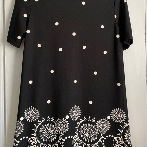 Casual MIDI Dot Print Loose Tunic Tank Dress, Size: Large - Picture 2 of 11